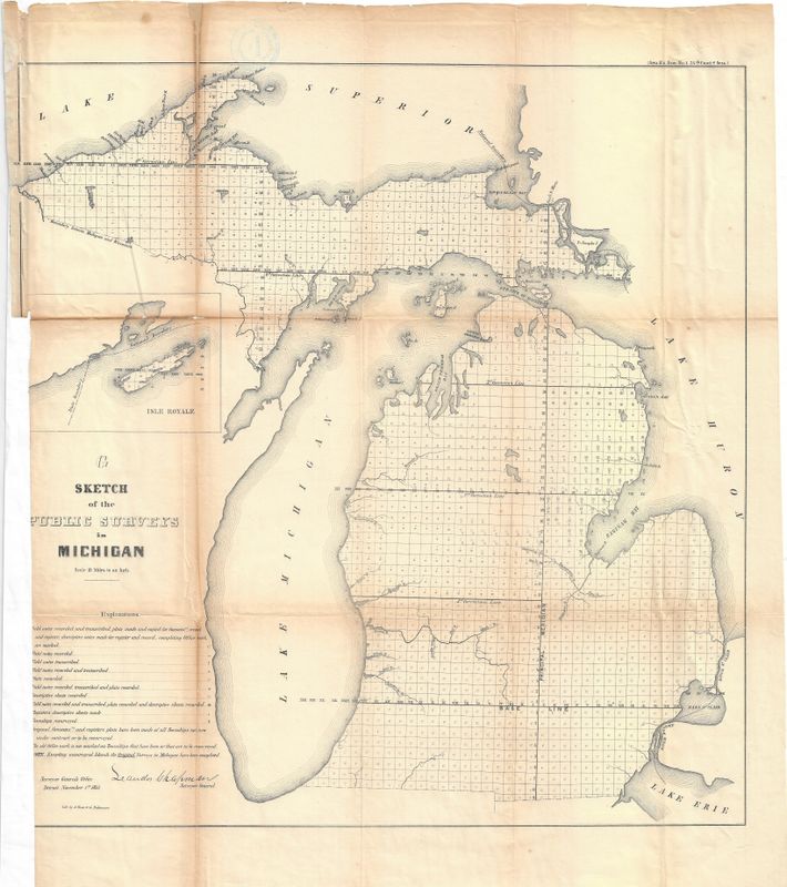 1855 Public Surveys in Michigan