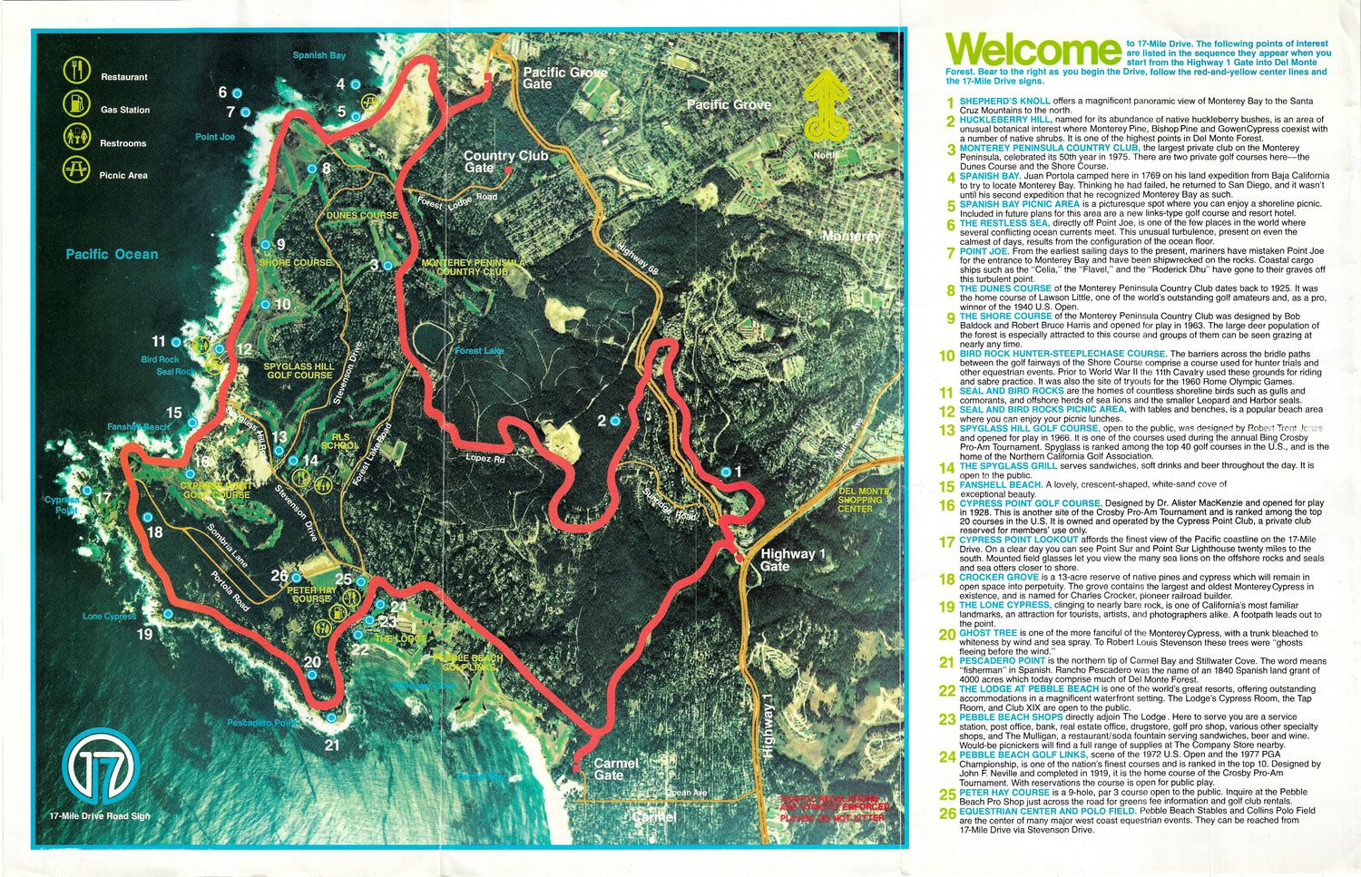 1976 17 Mile Drive, Del Monte Forest Map, Monterey, Ca