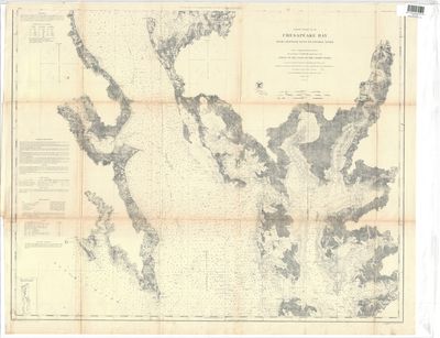 1862 Chesapeake Bay Sectional by the USCS as a Folding Folio in Lithography, as Congressional Documents