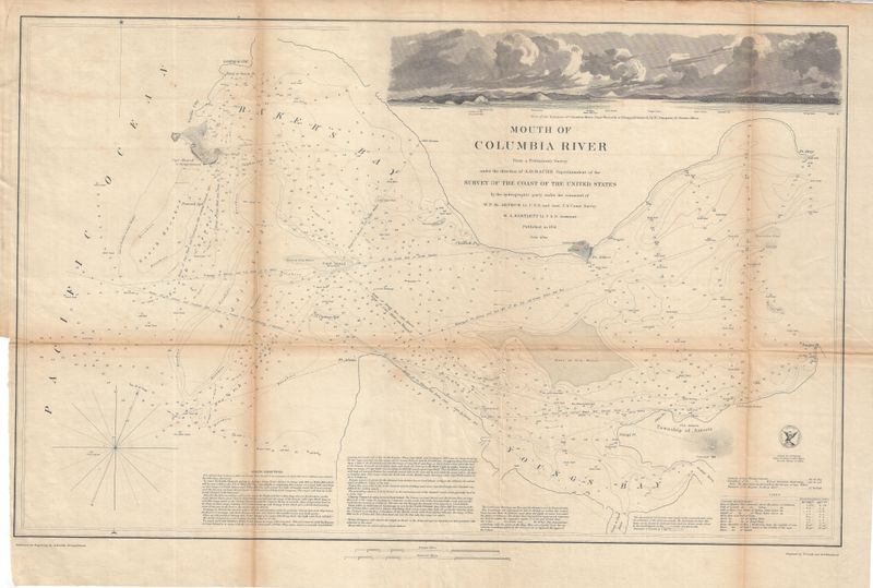 1851 USCS Mouth Columbia River Or.