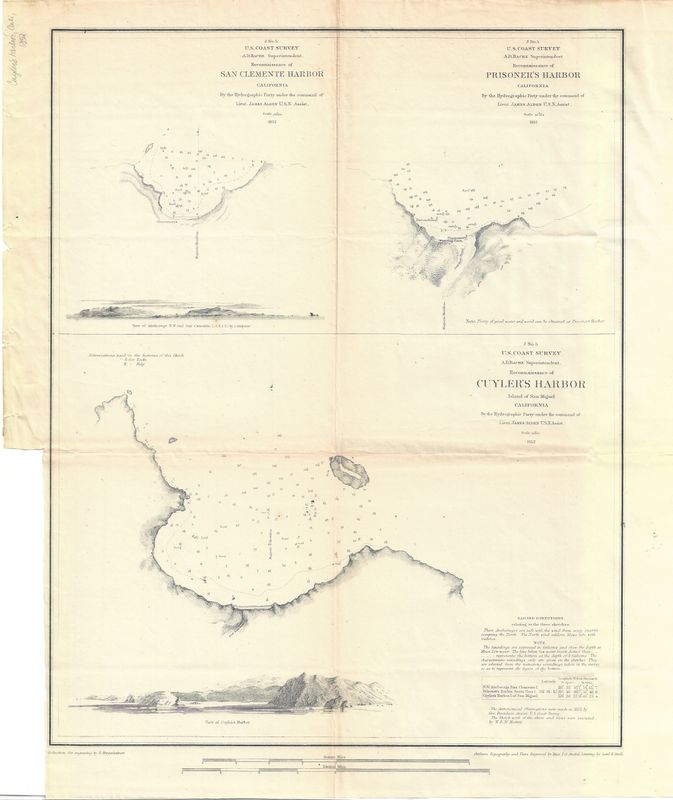 1852 USCS San Clemente Prisoners and Cuylers Harbors