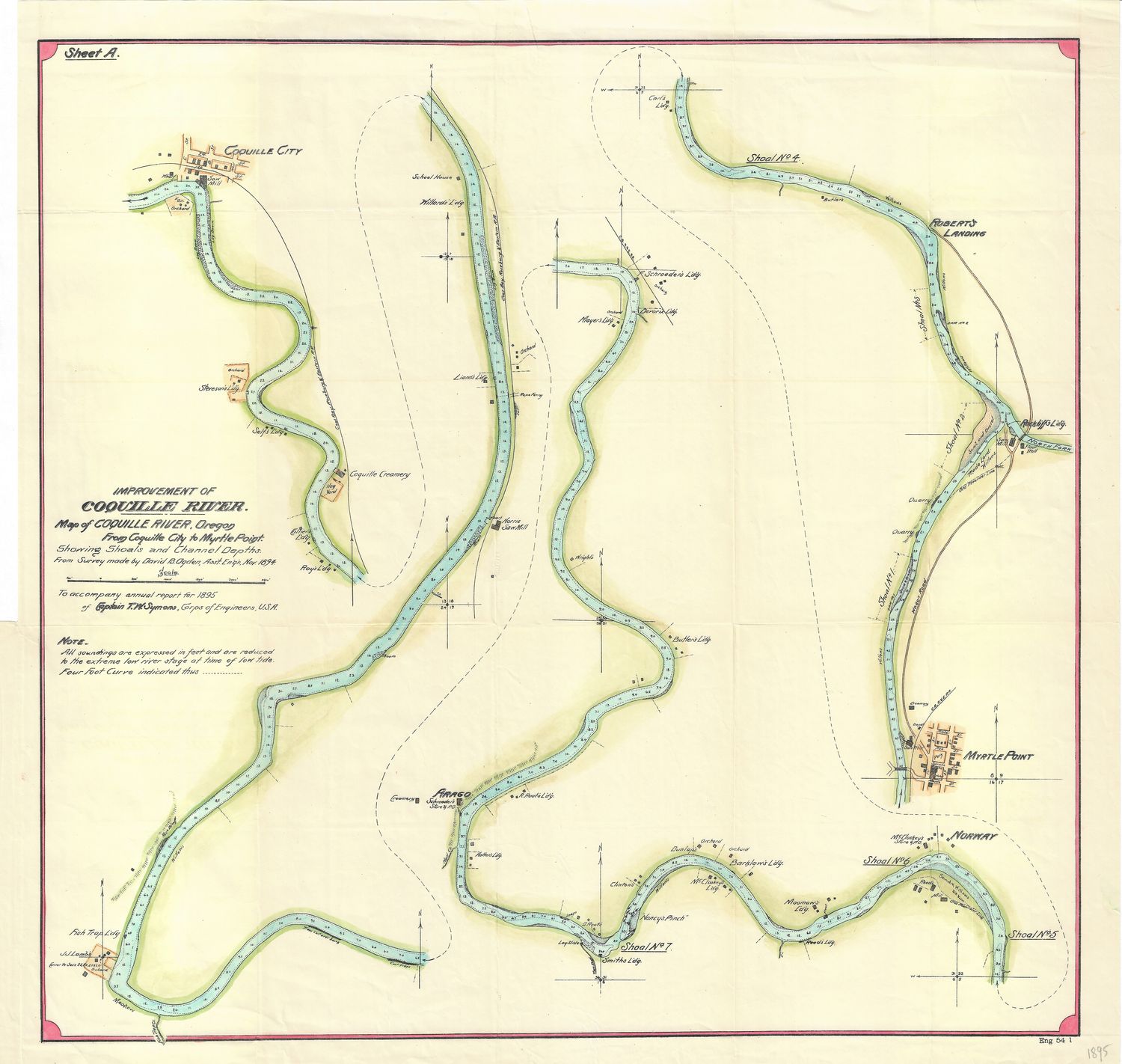 1895 USCS Coquille River OR