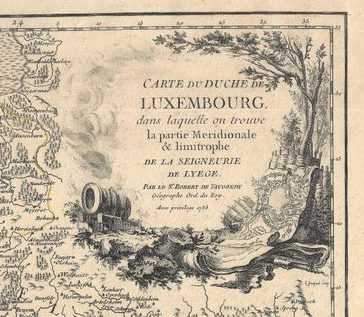 1755 Map of Luxembourge by DeVaugondy