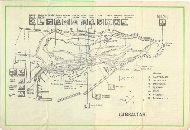 1966 Map of Gibraltar