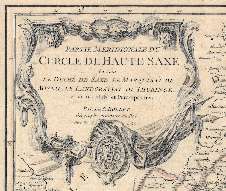 1755 Map of Upper Saxony by G &amp; D Robert DeVaugondy