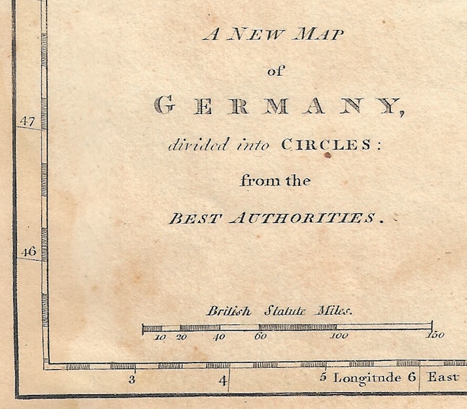 1794 Map of Germany by Wilkinson in copper engraving w/OHC