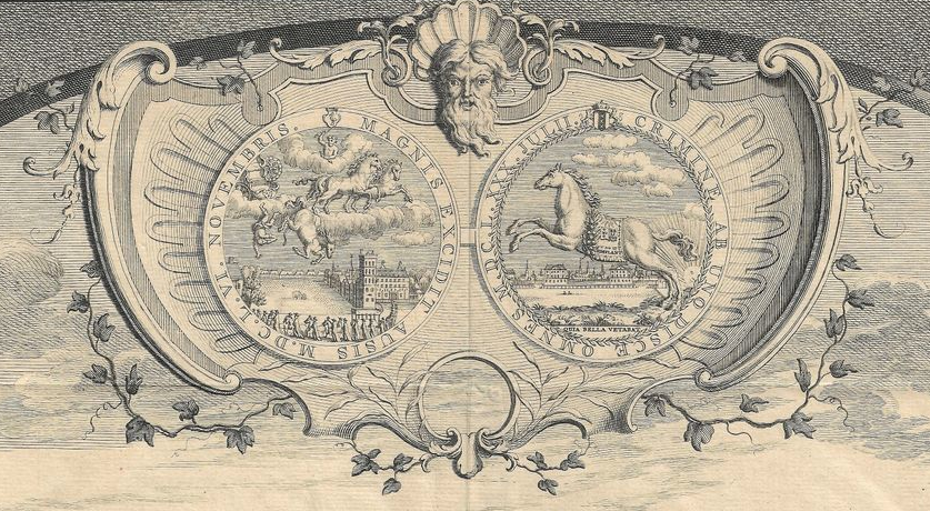 1663 View of the 2 blockhouses on the Amstel In Amsterdam, built in 1650 