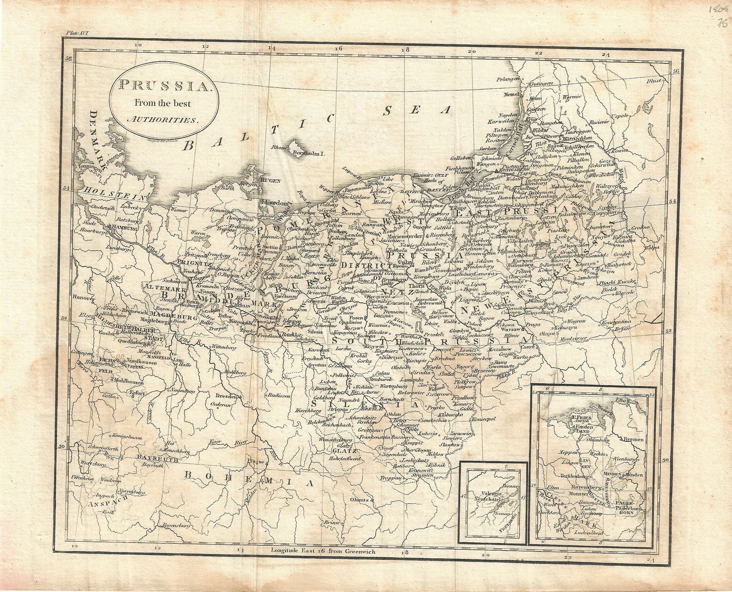 1808 Map of Prussia from the best authorities