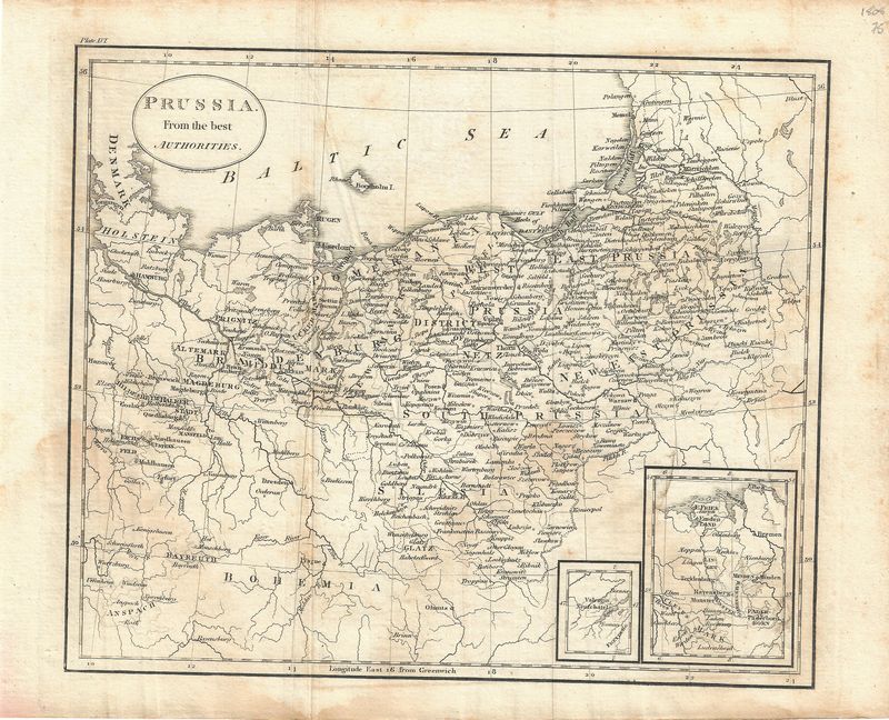 1808 Map of Prussia from the best authorities