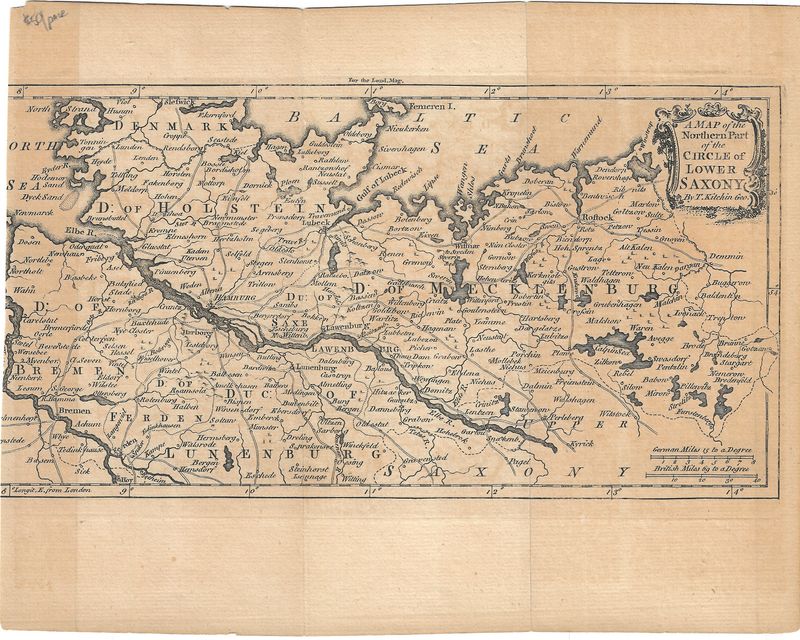1760 Maps (2) of the Northern &amp; Southern Parts of Lower Saxony by Thomas Kitchin