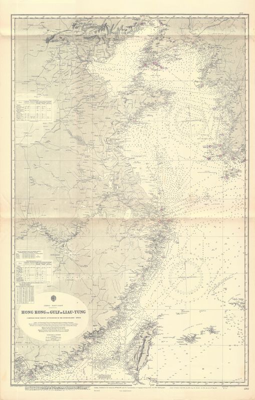 1965 (1877) Chart from Hong Kong China to Liau-Tung, China
