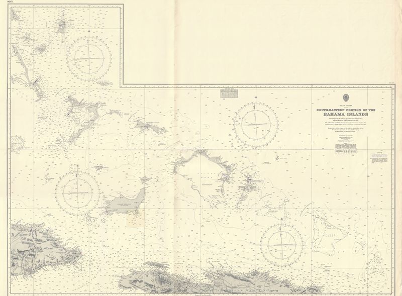 1965 (1889) Chart of the South Eastern End of the Bahamas