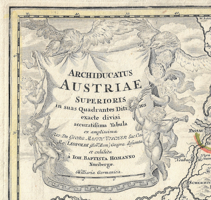 1720 (1705) Archiducatus Austriae by Johann Baptiste Homann 
