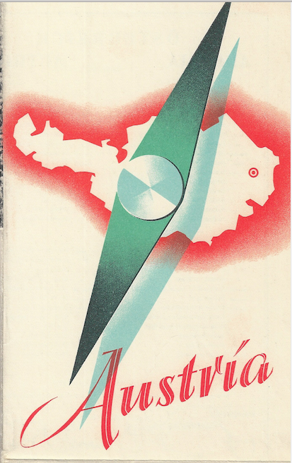 1950 Tourist Map of Austria for the Osterreichische Verkehrswerbung