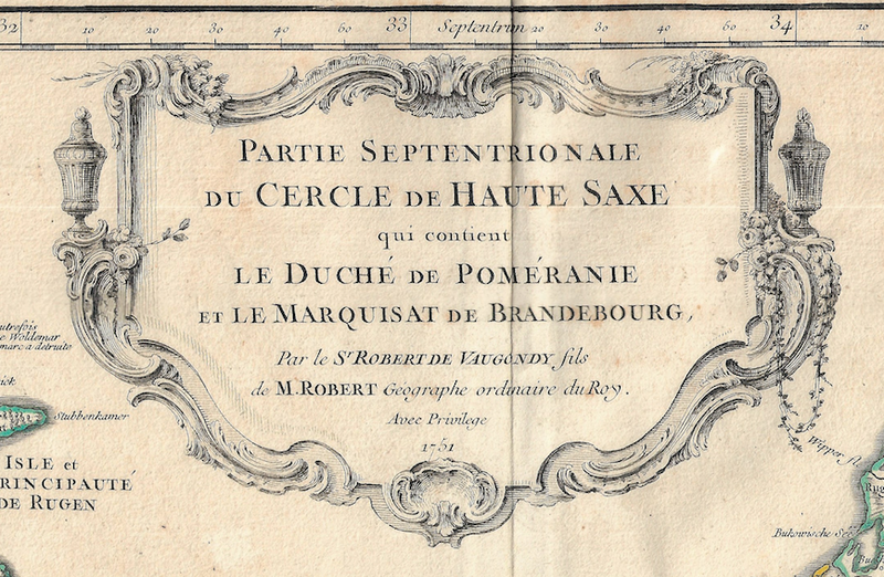 1755 Map of Saxony, Pomerania &amp; Brandenburg  by D &amp; G DeVaugondy