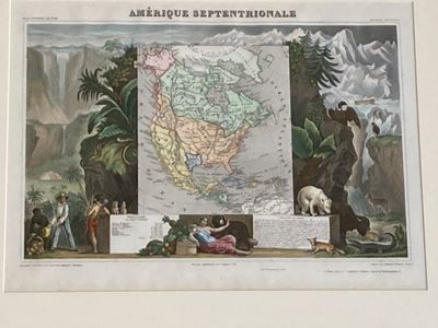 1856 (1844) Map of Amerique Septentrionale by LaVassuer
