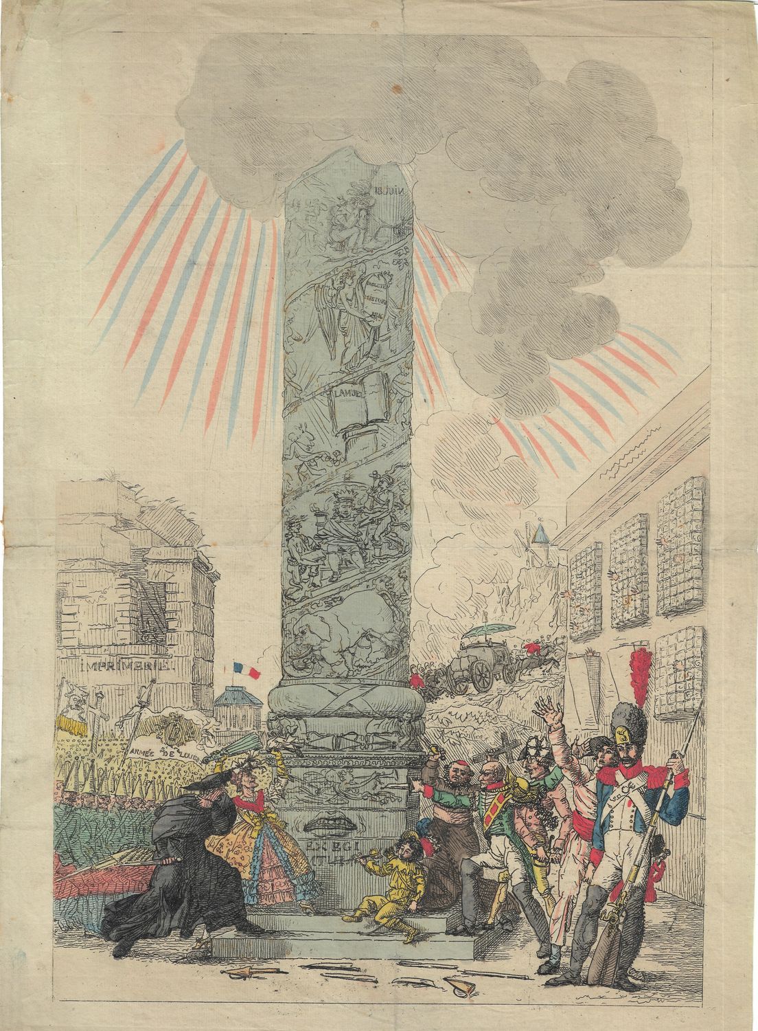 1917 French Army Promotional Broadside w/  Monument