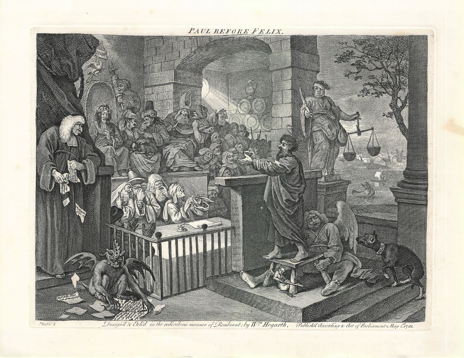 1810 (1751) Hogarth View of Paul before Felix
