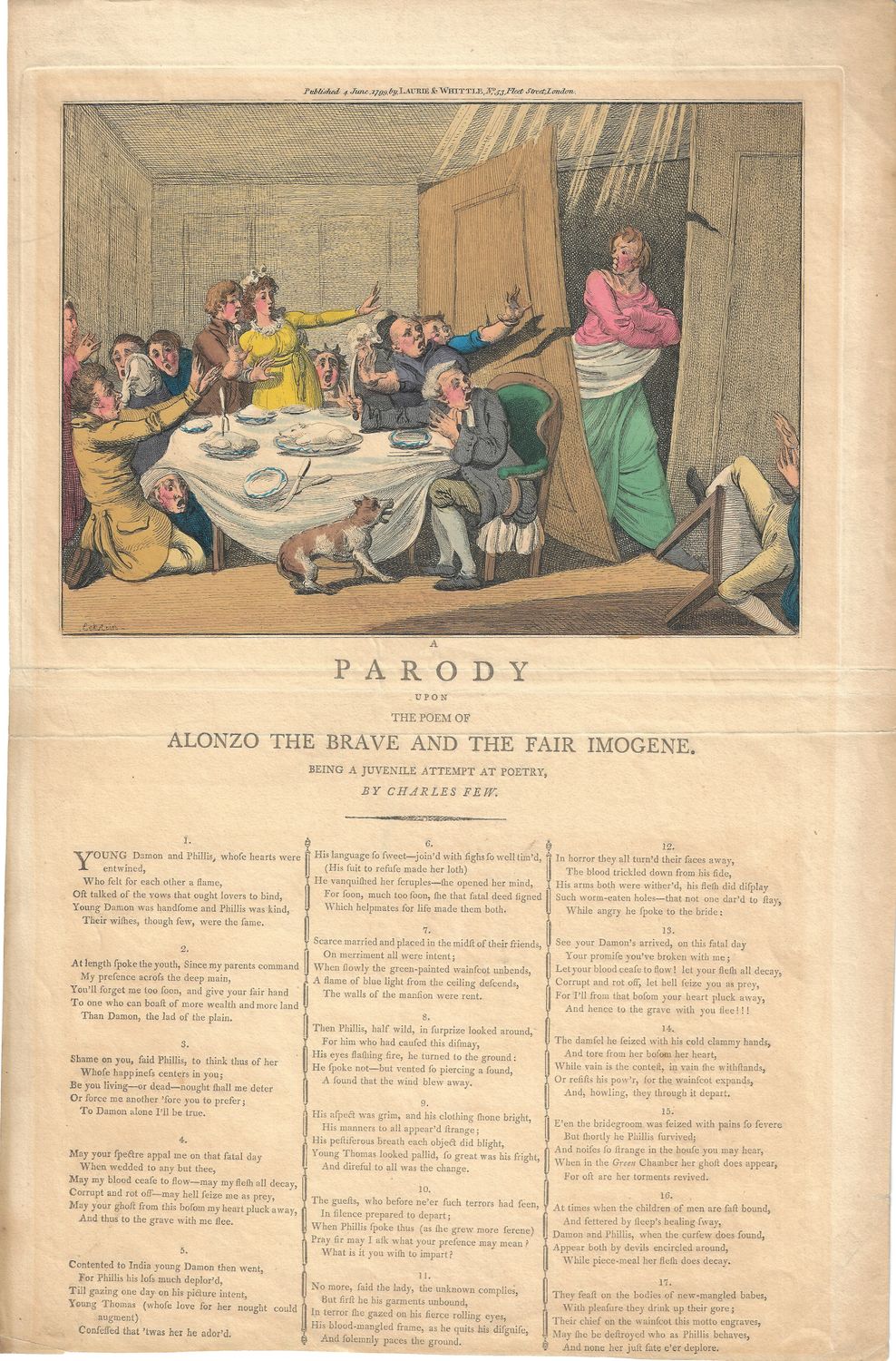 1799 English Parody of a Poem -Alonzo the Brave and the Fair Imogene