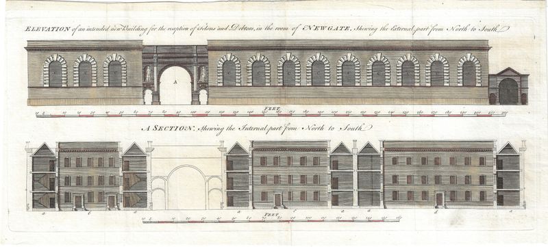 1760 Debtors Prison Plan from a Gentlemans Magazine