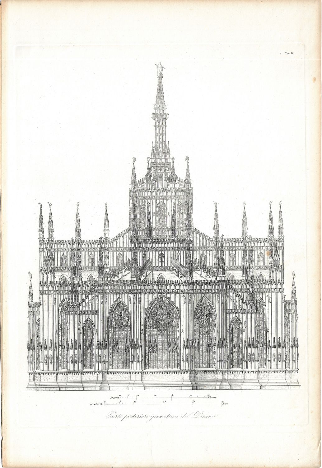 1880 Architectural Plan of a Church