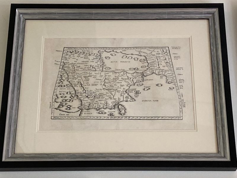 1541 Map of Arabia in the Ptolemaic Style by Servetus