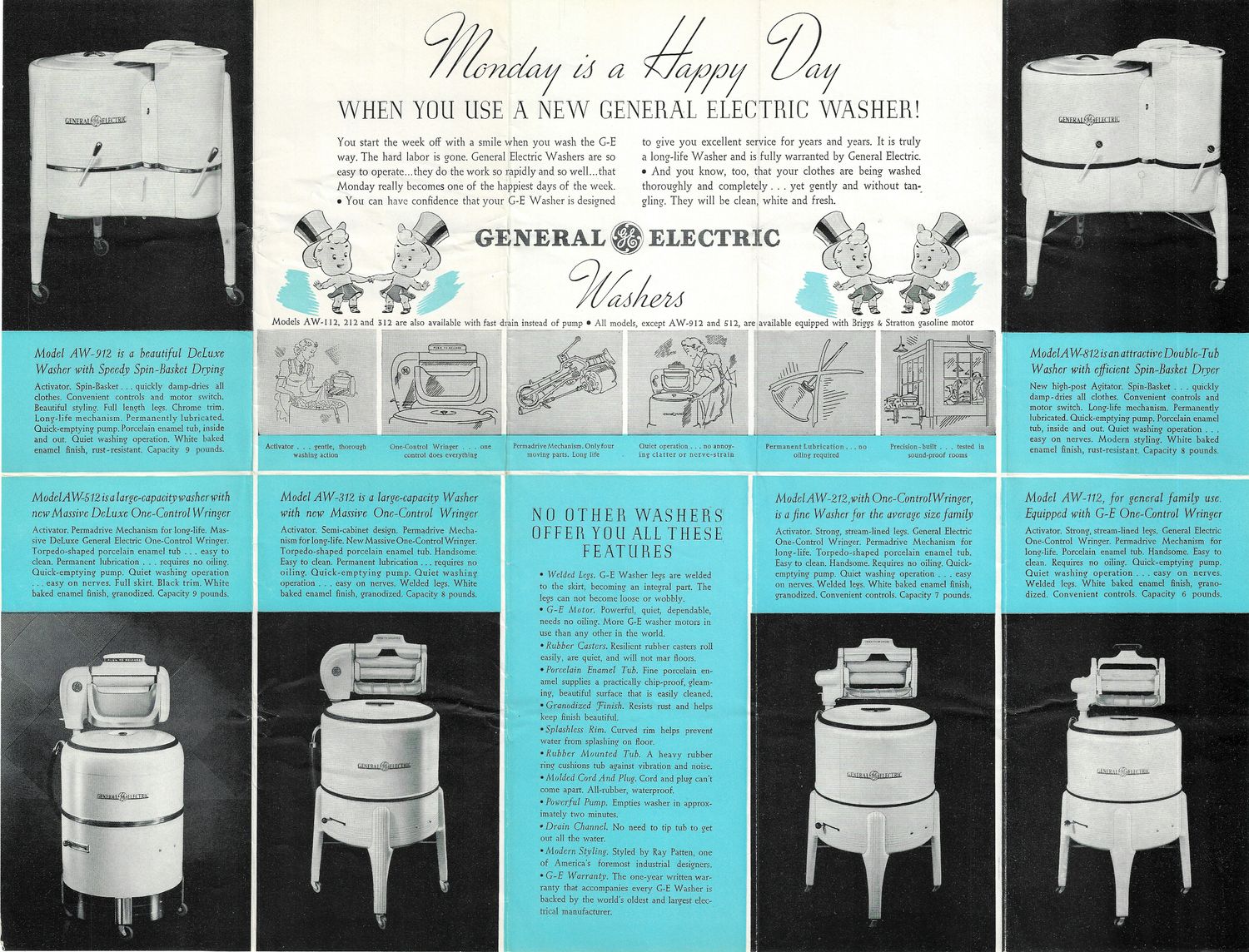 1939 General Electric Washing Machine Advertisement
