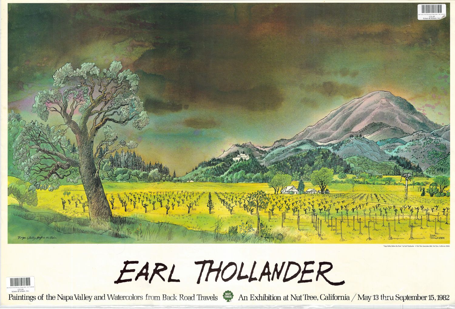1982 Poster celebrating &quot;The Paintings of Napa Valley&quot; by Earl Thollander