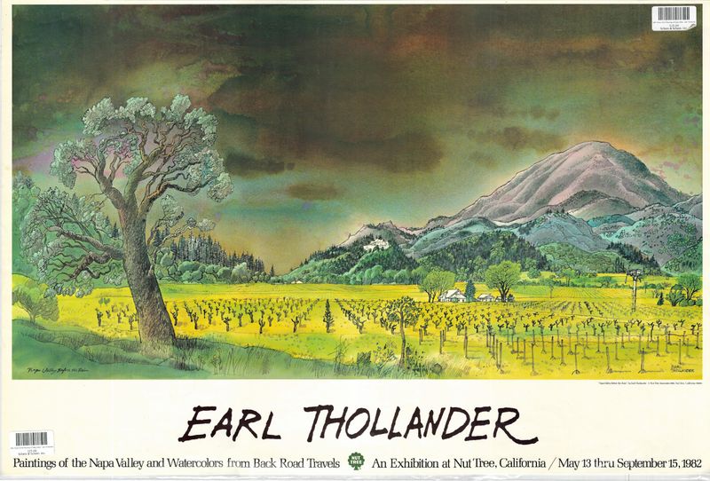 1982 Poster celebrating "The Paintings of Napa Valley" by Earl Thollander