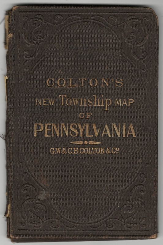 1870 New Township Folding Map of Pennsylvania by GW &amp; CB Colton &amp; Co.