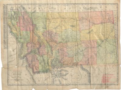 1911 Pocket Map of Montana by Rand McNally