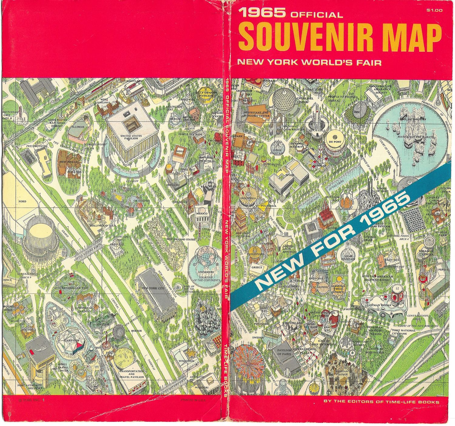 1965 New York World&#39;s Fair Map