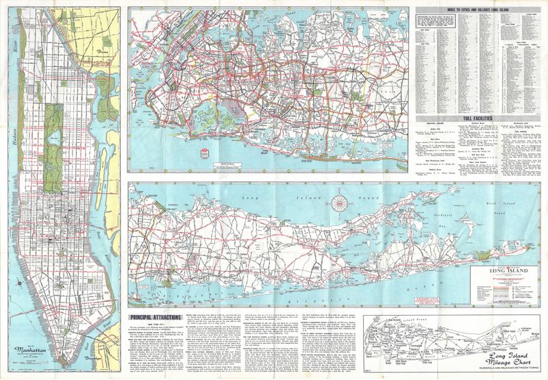 1962 Folding Map of New York City by AAA