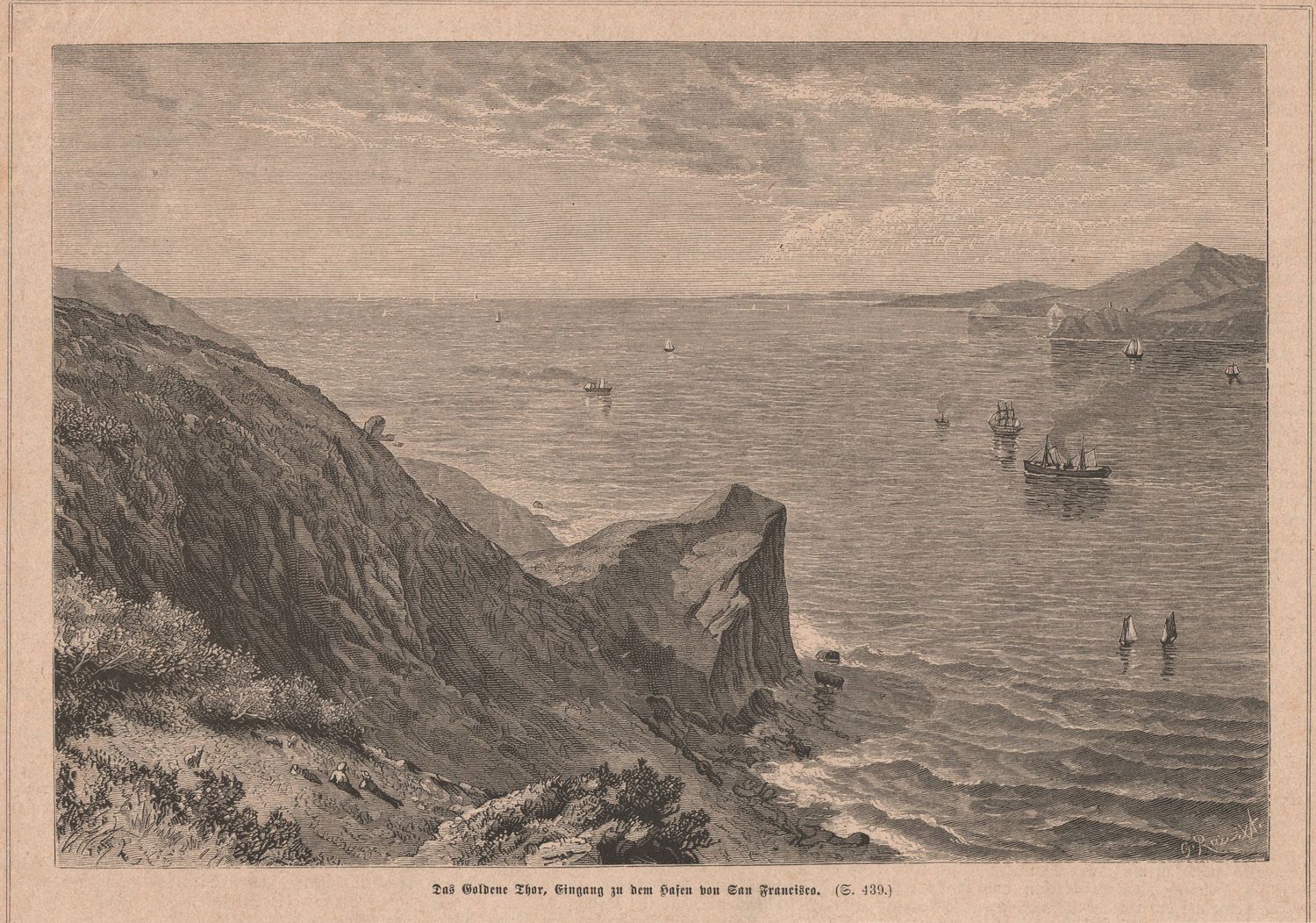 1883 Pair of San Francisco Views in German