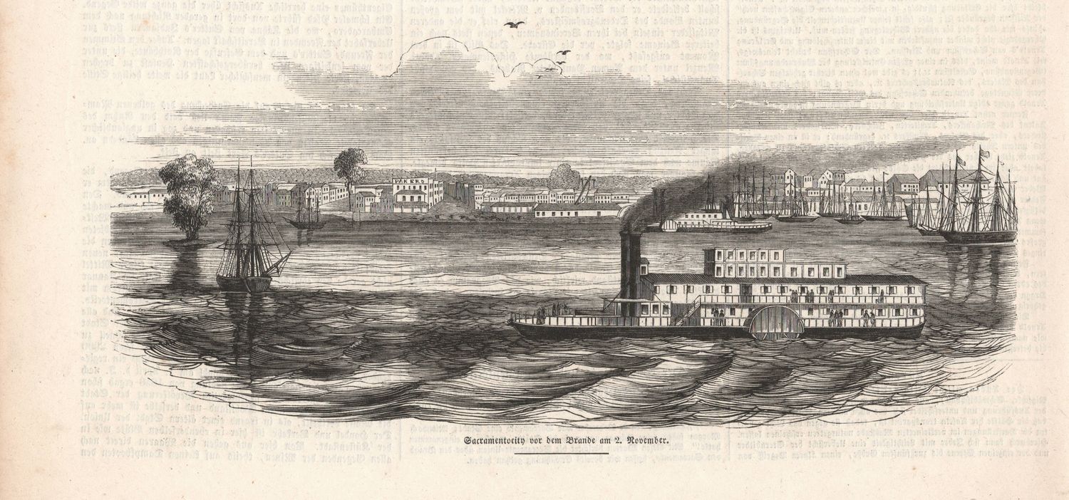1850 2 Views of Sacramento from the Opposite Shore