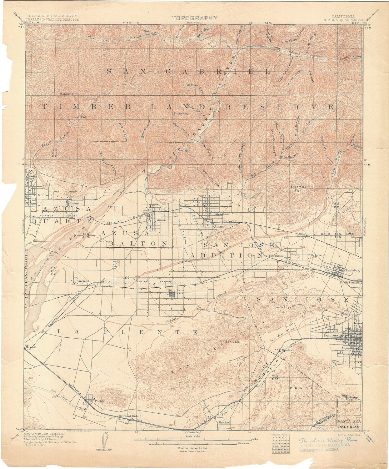 1904 Pomona, Monrovia Ca Quad sheet