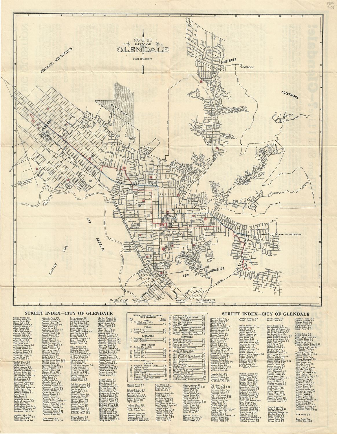 1926 City of Glendale , Ca. from the Chamber of Commerce