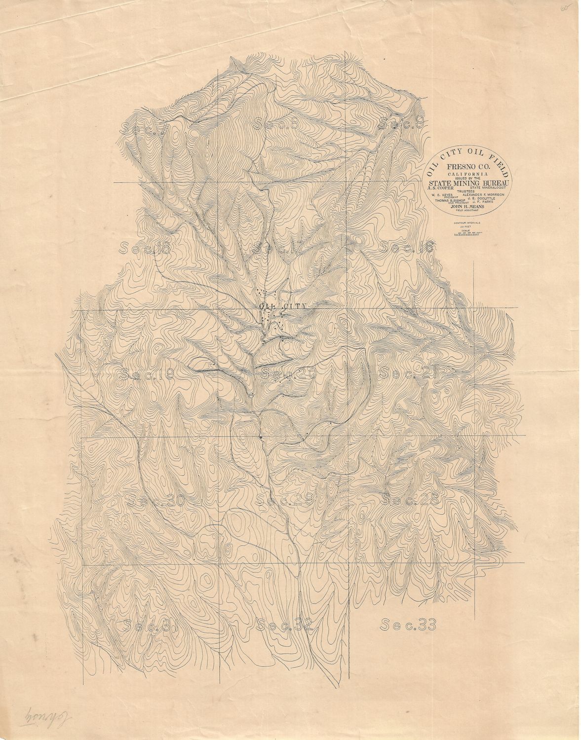 1950 Oil City, Fresno County from the State (Ca.) Mining Bureau