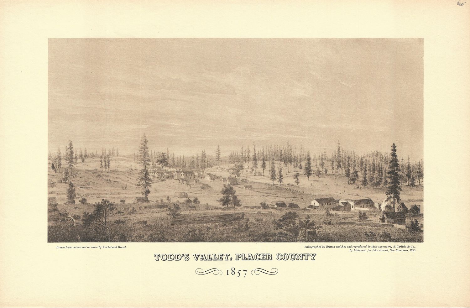 1935 (1857) Todd Valley, Placer County reprint