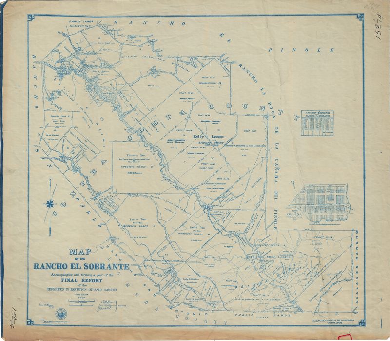 1909 Rancho El Sobrante by the Land Commission (contra costa county)