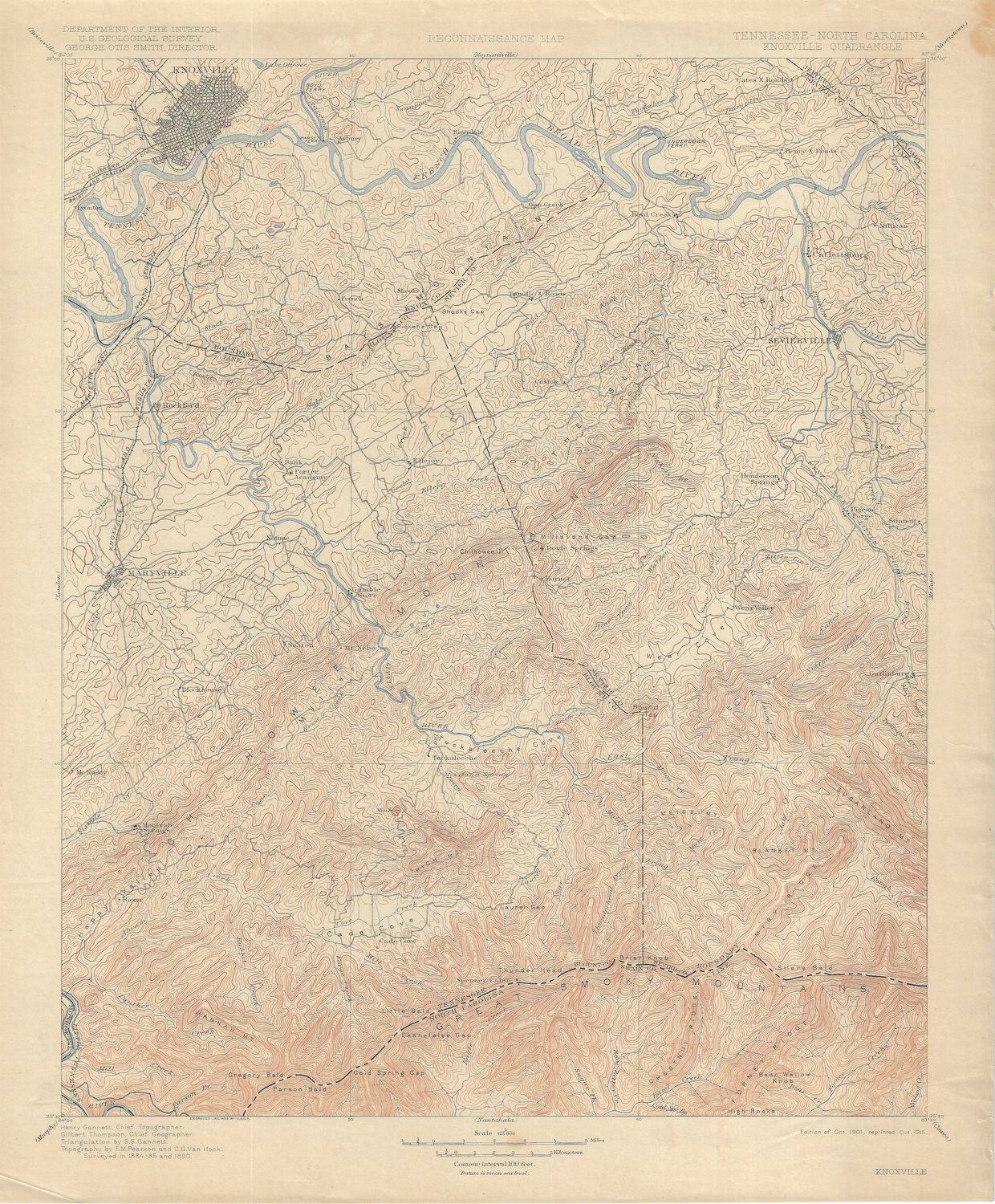 1915 (1901) USGS Knoxville Tn. Quad