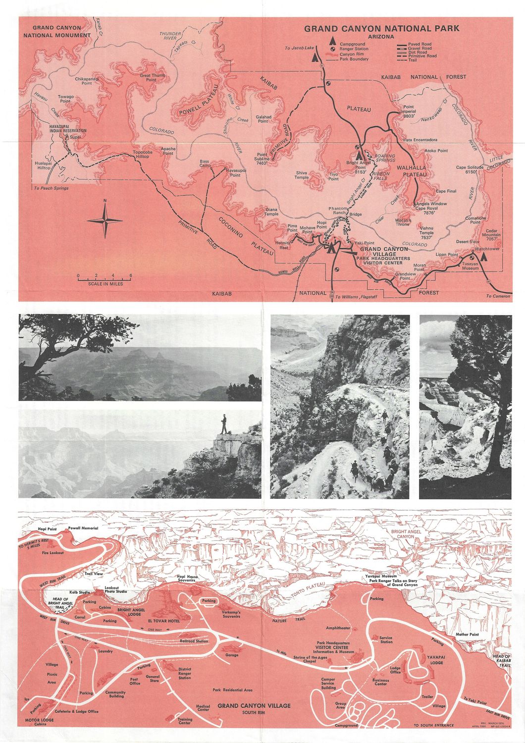 1973 (1970) Map of the Grand Canyon: National Park brochure 