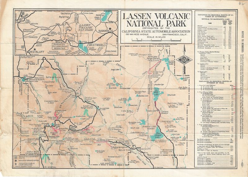 1930 Lassen Volcanic National Park - by AAA