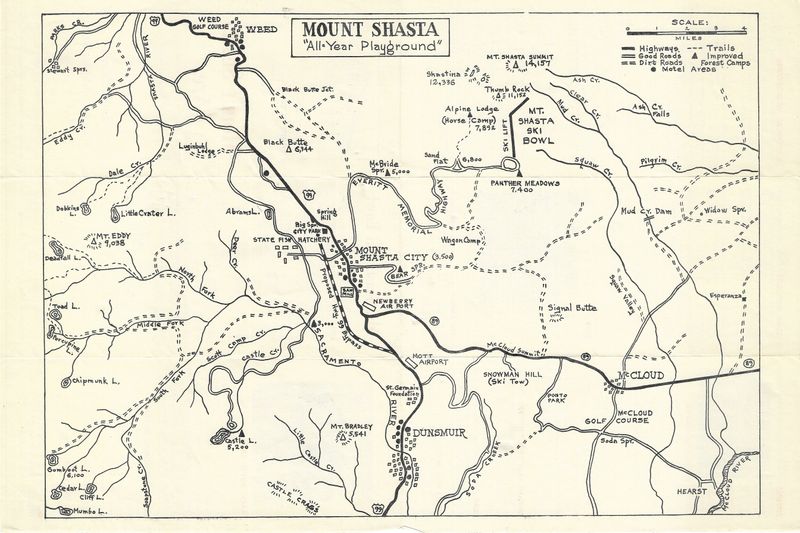 1948 Map of Mt. Shasta 