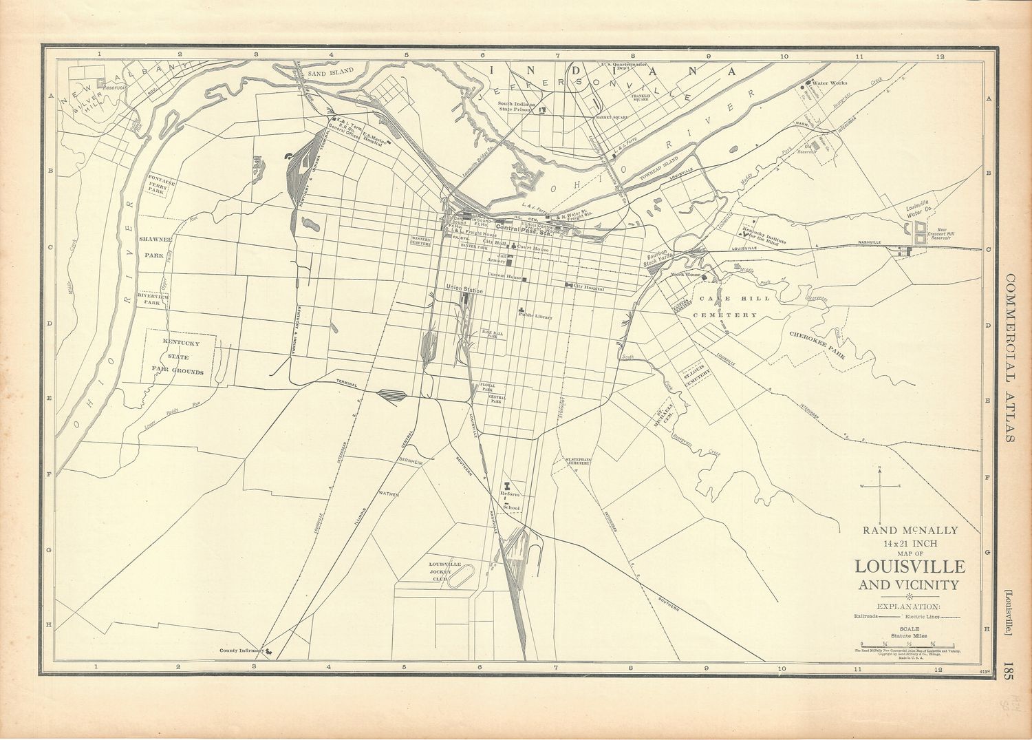 1924 Louisville and Vicinity by Rand McNally