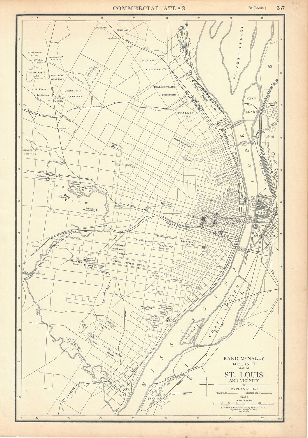 1924 St. Louis and Vicinity &amp; Kansas City and Vicinity by Rand McNally