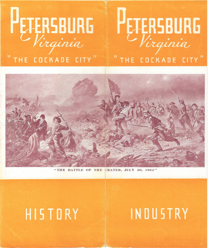1946 Map of Petersburg VA from the Chamber of Commerce