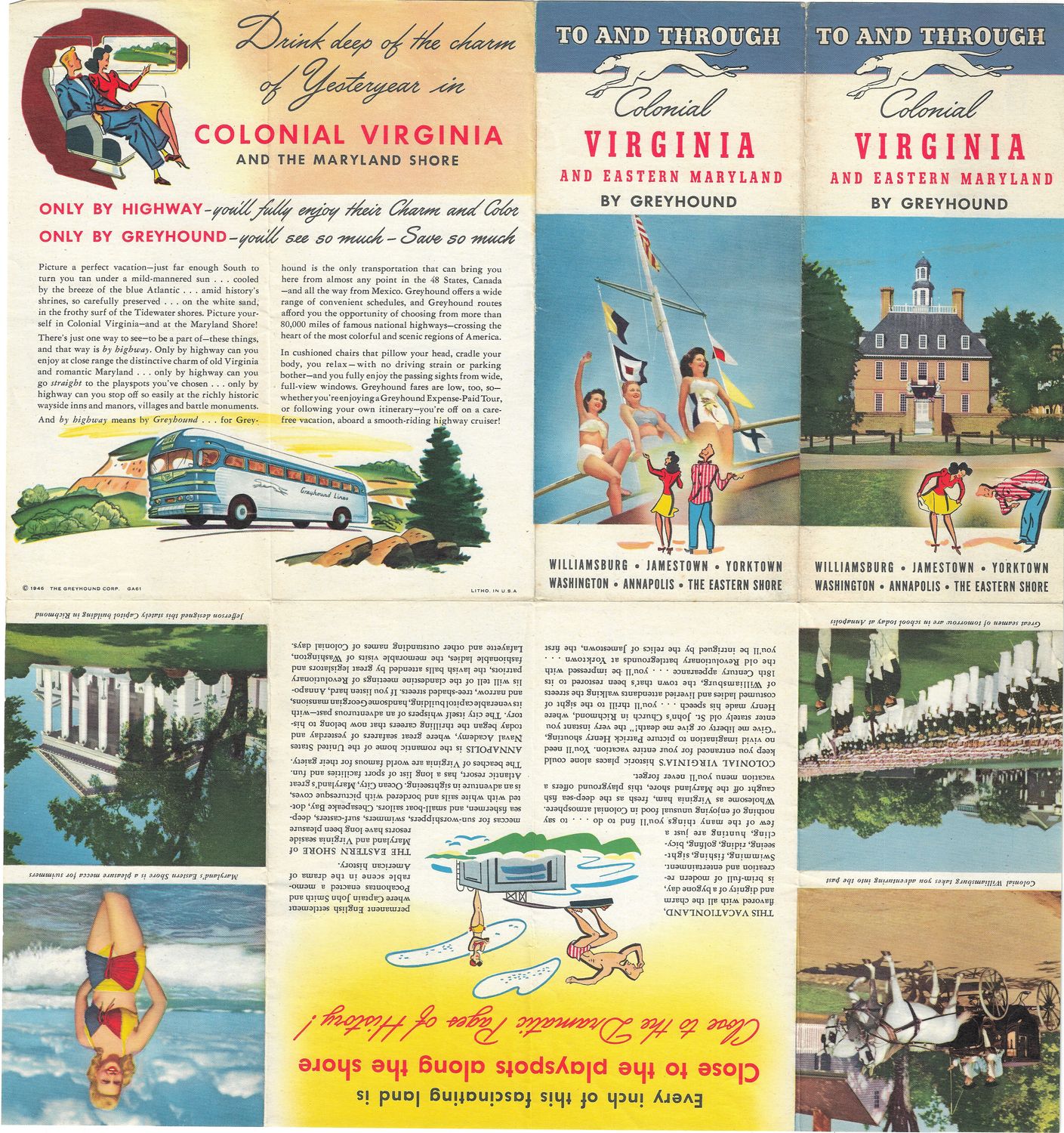 1946 Map of Colonial Virginia Promo