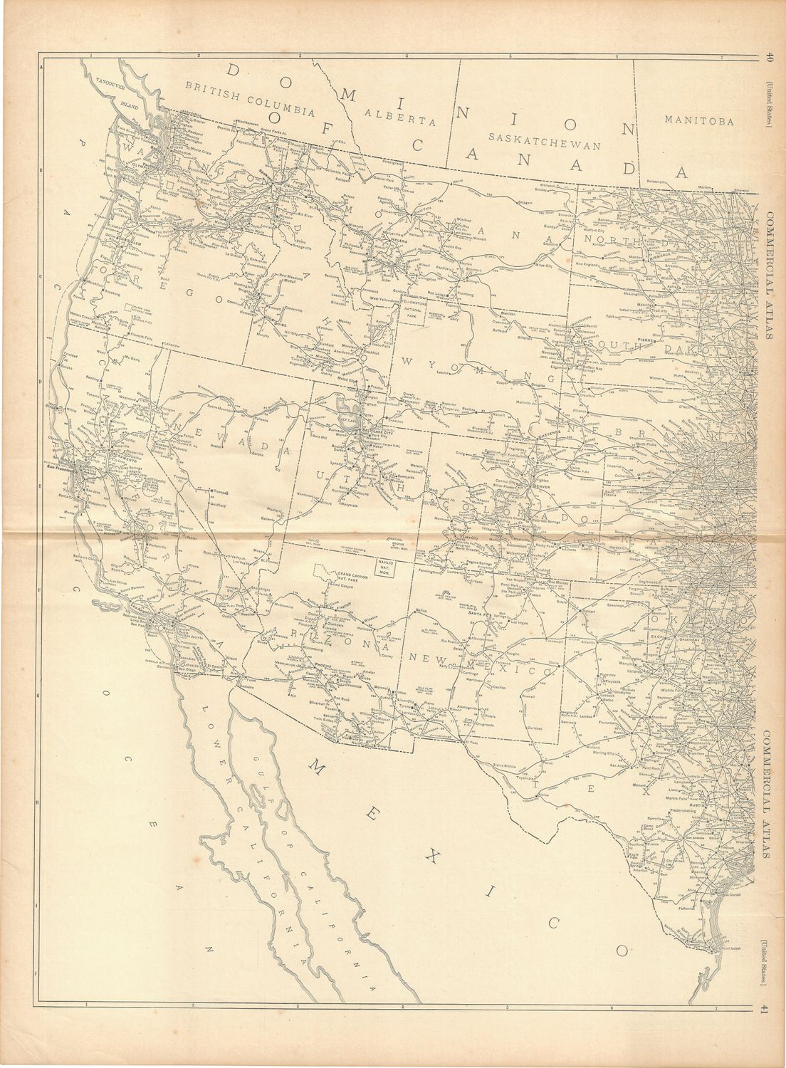 1924 Mileage Map  of the US by Rand McNally (pair)