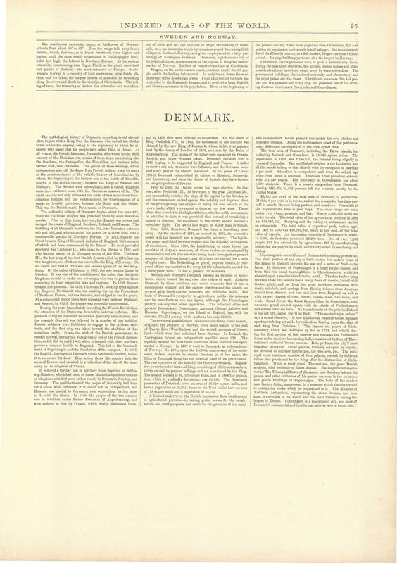 1895 Map of Denmark by Rand McNally